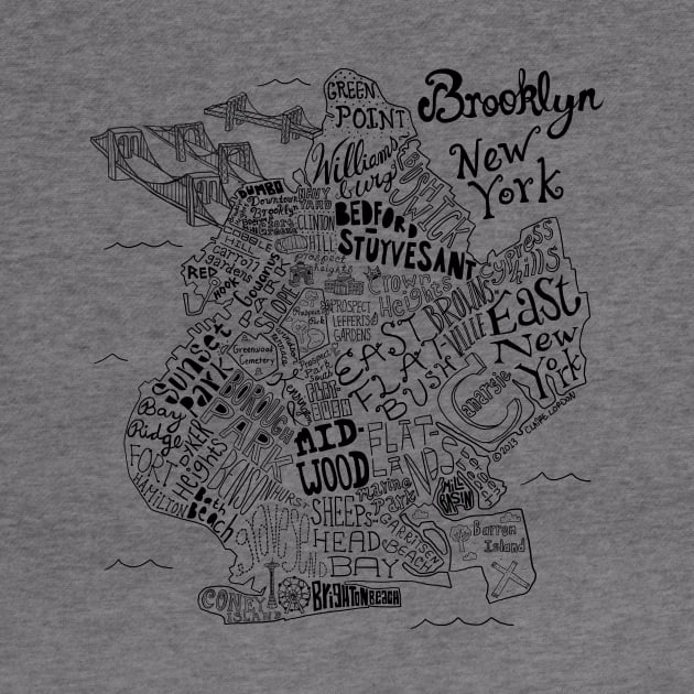 Illustrated Brooklyn Map by Claire Lordon